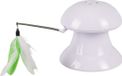 Flamingo Jouets pour chat électroniques Laser avec plumes Blanc