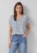 s.Oliver - V-hals T-shirt van jersey met bloemenprint voor dames