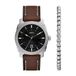 FOSSIL Heren Horloge Geschenkset - Bruin/Zwart