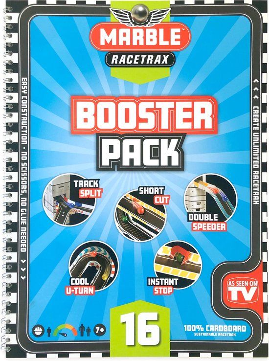 Marble Racetrax - Booster Pack - Knikkerbaan - Racebaan - 16 Sheets - Uitbreidingspakket
