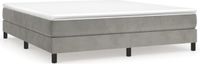 vidaXL Boxspring bed 180x200 cm fluweel lichtgrijs