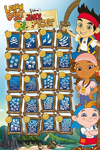 empireposter - Jake And The Neverland Pirates - Learn To Count With - grootte (cm), ca. 61x91,5 - Poster, NIEUW -