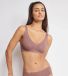 Sloggi Zero feel Soft Bra Bliss - Naadloze BH top - Kanten bralette met brede bandjes - M - Oranje