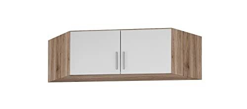 Rauch Möbel Celle Sanremo Kastopzetstuk - wit/eiken licht - 2-deurs - 117x39x117 cm