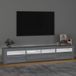 Maison Exclusive - Meuble TV avec éclairage LED, gris sonoma, 210 x 35 x 40 cm