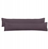 DecoKing Amber Kussenhoes Katoen Donkerbruin 40x200 cm