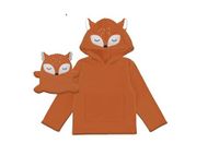 Soleil d'ocre, Poncho voor kinderen, 60 x 95 cm, vos