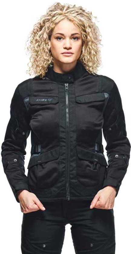 Dainese Desert Lady Tex Jacket - Black/Ebony - Size 38 - Women's 4-Season Motorcycle Jacket