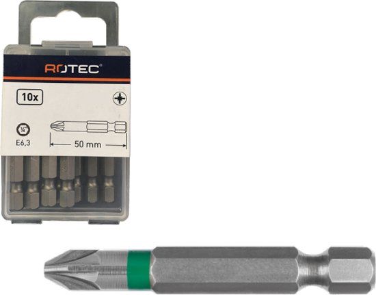 Rotec Schroefbit 50mm Pz1 X 10 Box