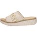 Rieker Slippers beige Textiel - Maat 36