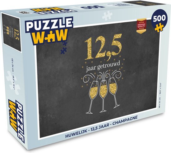 MuchoWow Puzzel Spreuken - 12,5 jaar getrouwd - Quotes - Trouwen - Legpuzzel - Puzzel 500 stukjes