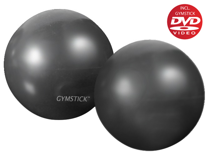 Gymstick yoga ballen 2x 1kg met work- out DVD