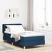 Maison Exclusive - Lit boxspring avec matelas et tête de lit Bleu 100 x 200 cm Tissu