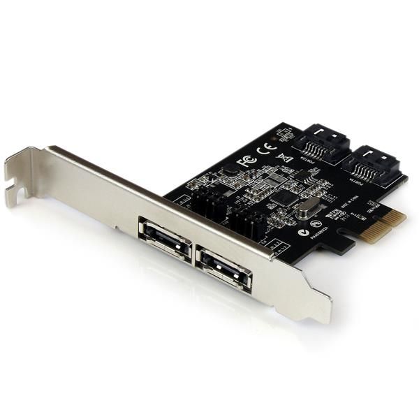 StarTech.com 2-poort PCI Express SATA 6 Gbit/s eSATA Controller Kaart - 2x PCI-E SATA III - 2 Intern / 2 Extern