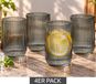 DR Home Division Lot de 4 verres (4 x 260 ml) – Gris – Produit de second choix