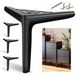 Pieds de meuble noirs en métal de 15 cm pour canapé et table