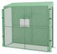 Serre murale - Serre pour mur - 2 volets roulants - Film PE résistant aux UV - 200x80x200 cm - Vert olive