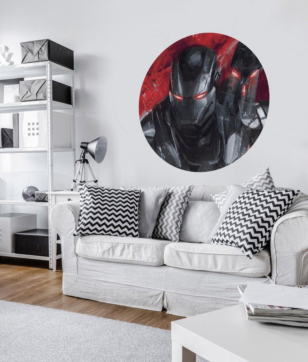 KOMAR Avengers Painting War-Machine Zelfklevende Behangcirkel ?125cm