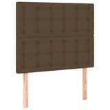 VidaXL 3122835 Hoofdbord LED Donkerbruin Polyester/Hout 80x5x118 mm