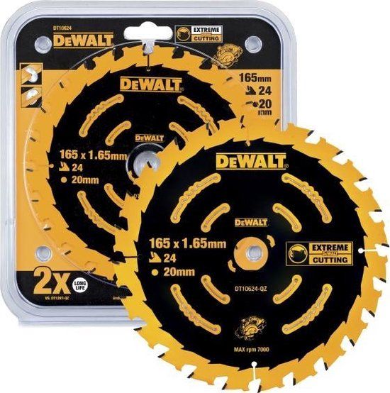 DEWALT DT10640 - Cirkelzaagblad - 165 x 20 mm - 40T ATB 5°