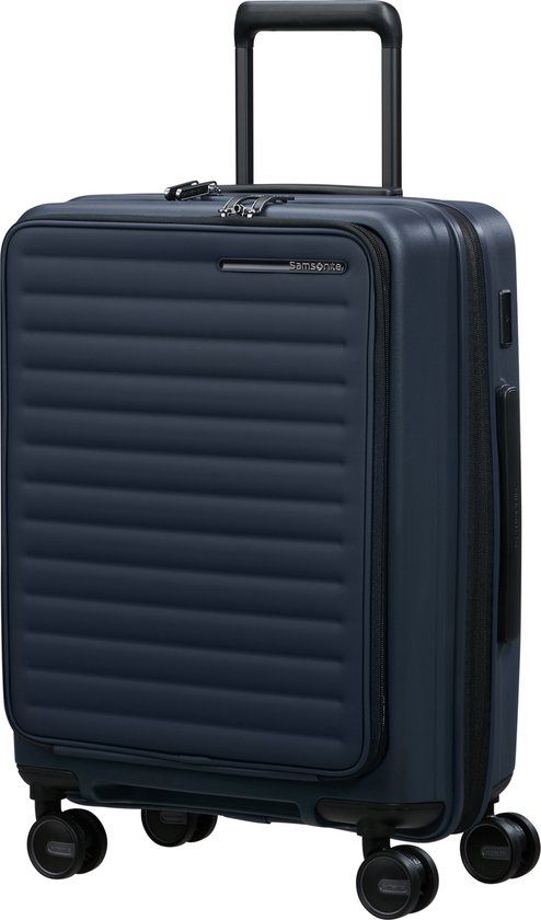 Samsonite Koffer - Restackd spinner (4 wielen) 55/20 easy access - handbagage - uitbreidbaar - Midnight - 48 l - 3.1 kg