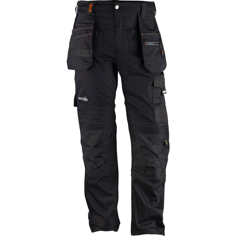 Scruffs Trade Flex werkbroek met kniezakken 56R zwart