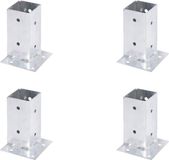 Alberts 4 x opschroefhuls, Befestigung an Ecken, 71x71 mm, thermisch verzinkt, voor opschroeven