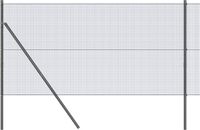 vidaXL - Gelast draadhek met grondbevestiging - 25 x 1,2 m - Grijs - Mesh