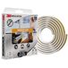 3M Premium isolatieschuimafdichting, 6 m, wit, middelgrote, zelfklevende rubberen afdichting met zwarte koolstof voor ramen en deuren, voor spleten tot 4,5 mm, uv-bestendig, duurzaam