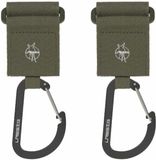 LÄSSIG Lassig 2 Stuks Olive Carabiner Tassenhaak