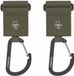 LÄSSIG Lassig 2 Stuks Olive Carabiner Tassenhaak