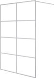 vidaXL Inloopdouchewand 140x195 cm Transparant ESG-glas Zilverkleurig