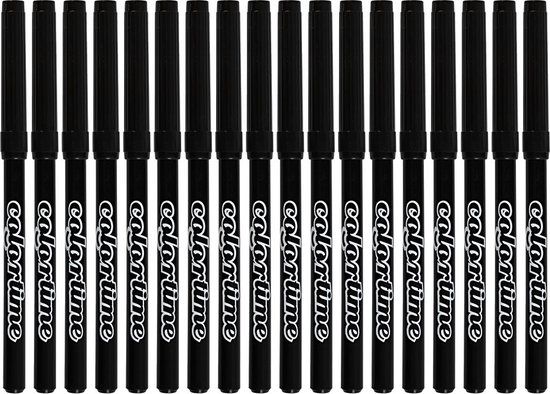 Colortime Stiften - Zwart - 18 Stuks