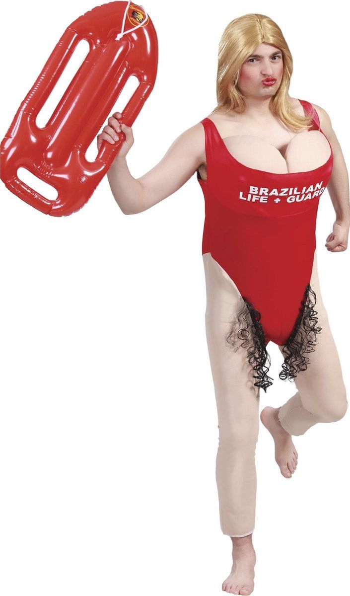 Baywatch Kostuum - Rood - Polyester - EAN: 8434077805633