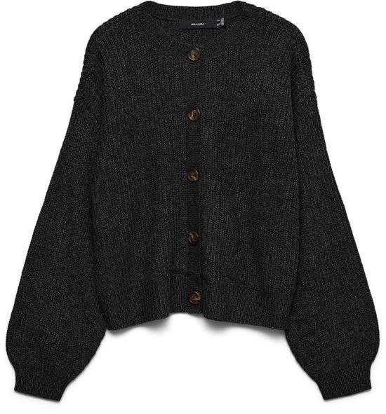 VERO MODA VMLEA LS O-NECK CARDIGAN NOOS Women's Cardigan - Size L - Black