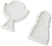 Ibili Uitsteekvormset kelk & communie 10 cm van kunststof, wit, 10 x 10 x 5 cm, 2 stuks