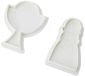 Ibili Uitsteekvormset kelk & communie 10 cm van kunststof, wit, 10 x 10 x 5 cm, 2 stuks