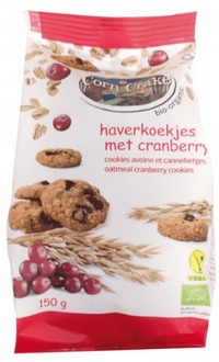 Corn Crake Haver cranberry koekjes bio 150 Gram