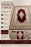 LikeWoof Tapis noué à la main en laine, tapis floral traditionnel, tapis rectangulaire, tapis en laine fait main pour salon, intérieur de luxe