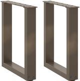 vidaXL Salontafelpoten - 2 stuks - U-vormig - 28x(42-43) cm - Staal - Naturel