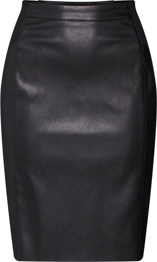 Vero Moda VMBUTTERSIA HW Coated Skirt Noos - Black - XS