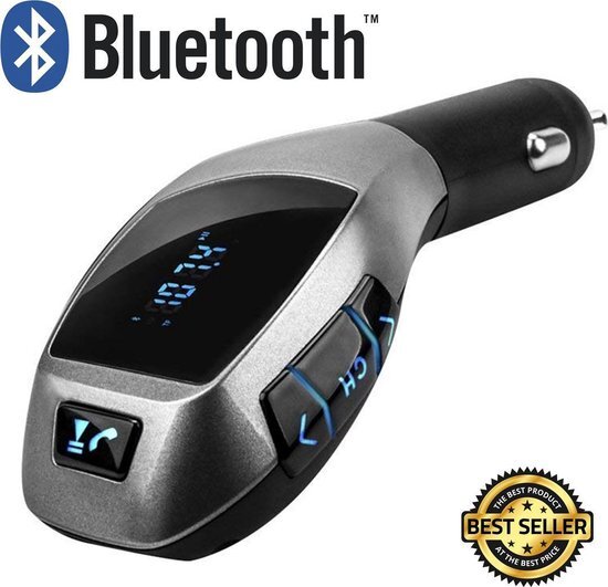 SKM Bluetooth FM Transmitter MP3 X5 Carkit Bluetooth Adapter / Draadloze Bluetooth Handsfree Transmitter Carkit / USB Autolader / handsfree carkits / muziek / audio / radio / TF SD kaart / USB Flash drive / Draadloze Carkit