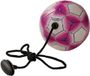 Icoach Mini Voetbal aan Koord - Wit/Pink/Paars - Maat 2 - PVC - Kinderen en Volwassenen