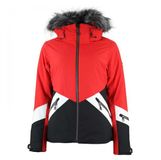 Peak Mountain Dames ski jas rood Colorblock L