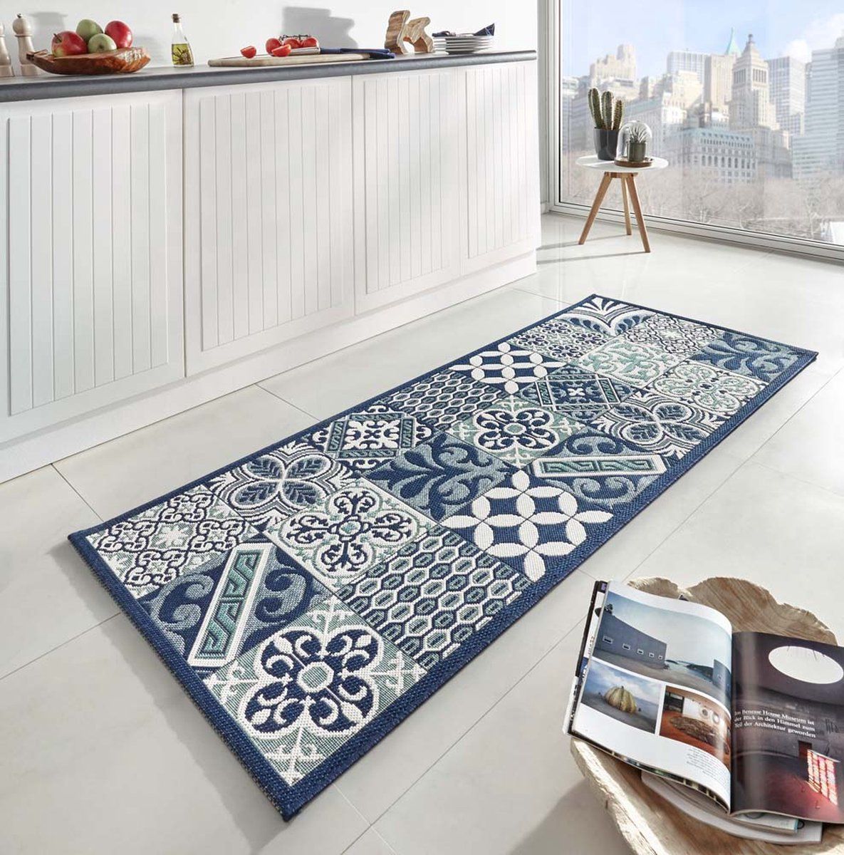 Zala Living Keukenloper Accent 102682 - 80x200 cm - Blauw