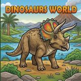 Dinosaurs World Premium Dinosaur Coloring Book for Kids & Teens