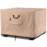 QH.HOME Vuurkorf Cover Vierkant - 93-36 Inch Heavy Duty 900D Sterk Scheurbestendig en UV-bestendig en Waterdicht en Lichtbestendig Materiaal Polyester Vuurkorf Covers voor Outdoor Fire Table-Tarwe