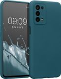 kwmobile telefoonhoesje geschikt voor Oppo A74 (5G) / A54 (5G) - TPU Back Cover Mat Petrol