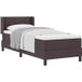 Maison Exclusive - Lit boxspring avec coussins, brun foncé, 200 x 80 cm, rembourré