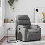 vidaXL Massagestoel Grijs Kunstleer
